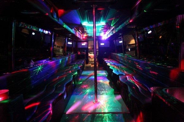 Inside Charter Bus