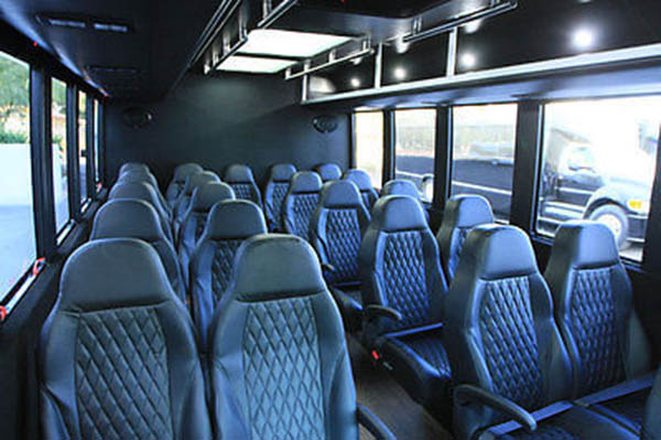 Inside Charter Bus